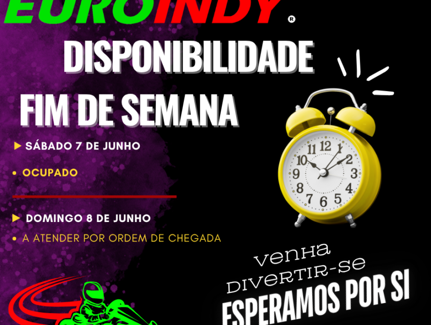 DISPONIBILIDADE  7  &  8 DE JUNHO