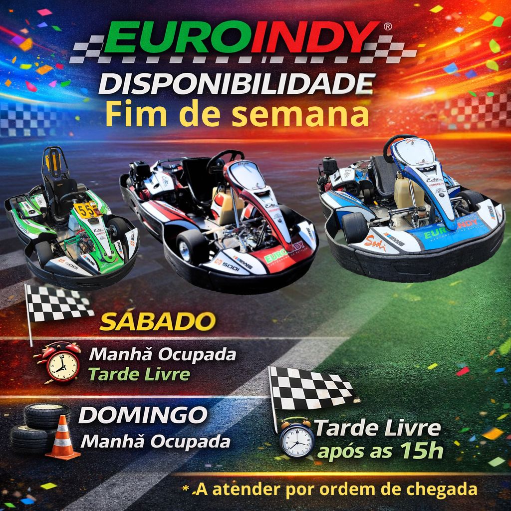 🔥 DISPONIBILIDADE ESTE FIM DE SEMANA NO EUROINDY 🏁