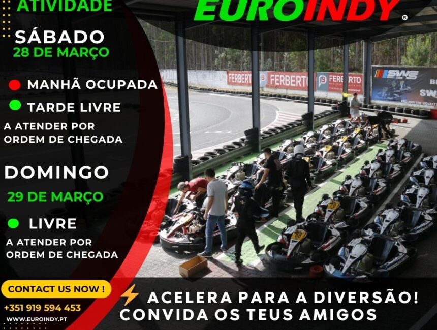 ATIVIDADE EUROINDY – ESTE FIM DE SEMANA!