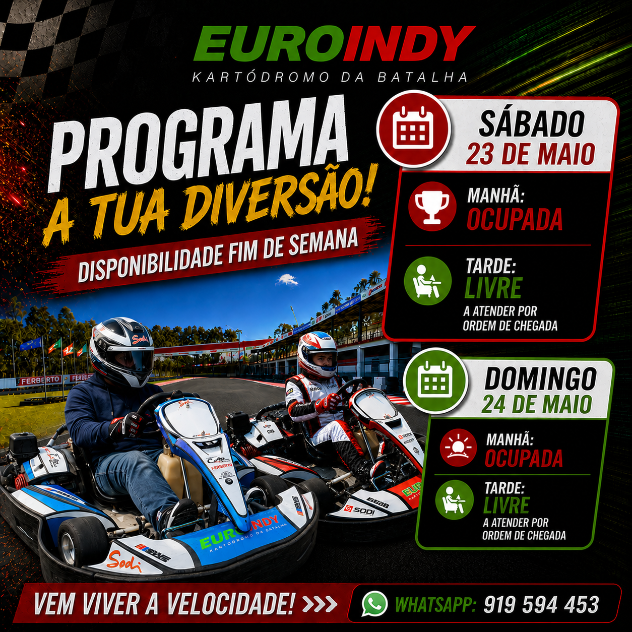 🏁 ESTE FIM DE SEMANA NO EUROINDY!🏁