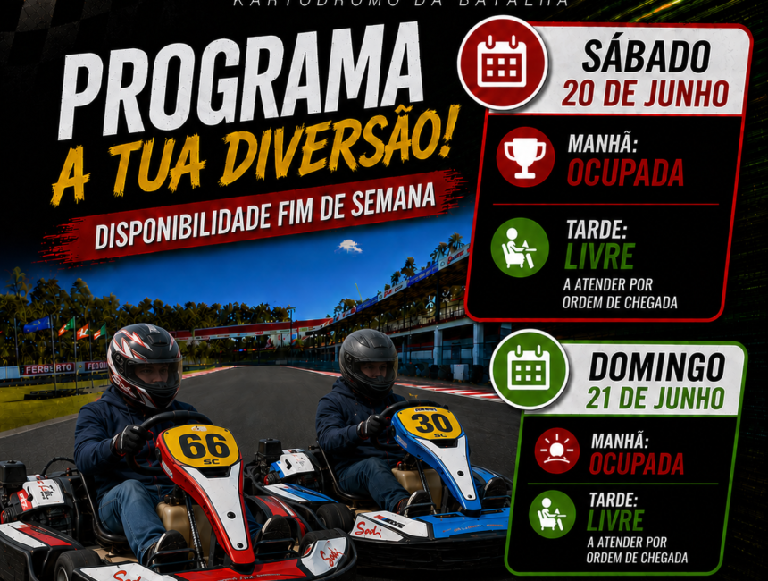 🏁 PROGRAMA DO FIM DE SEMANA 🏁