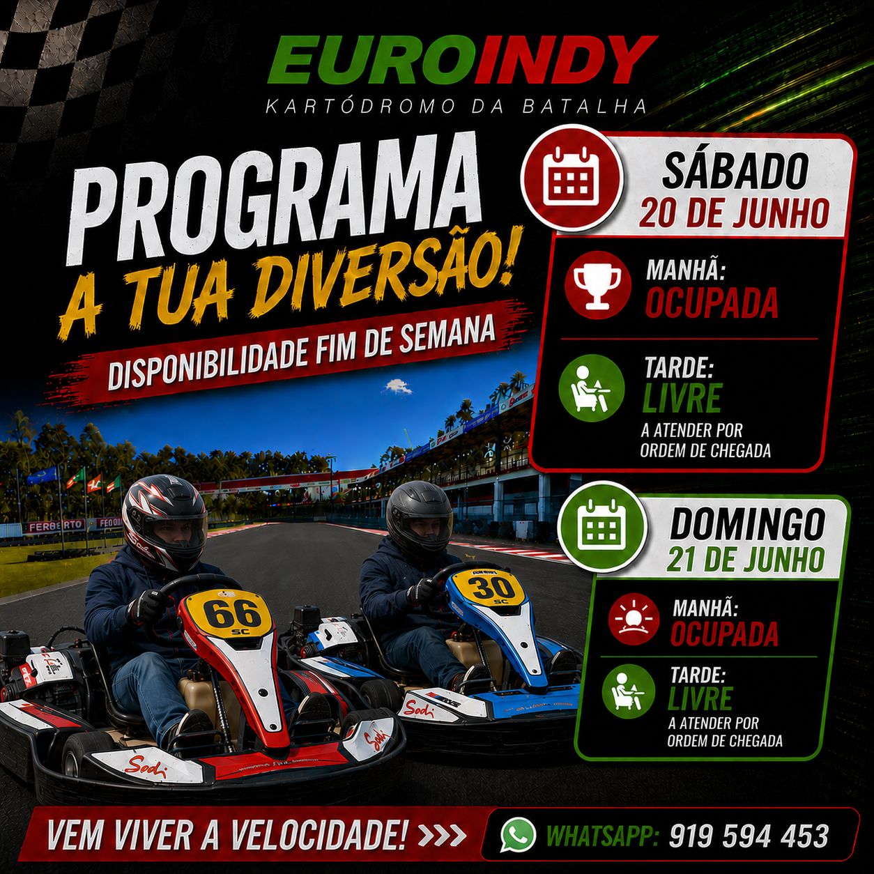 🏁 PROGRAMA DO FIM DE SEMANA 🏁