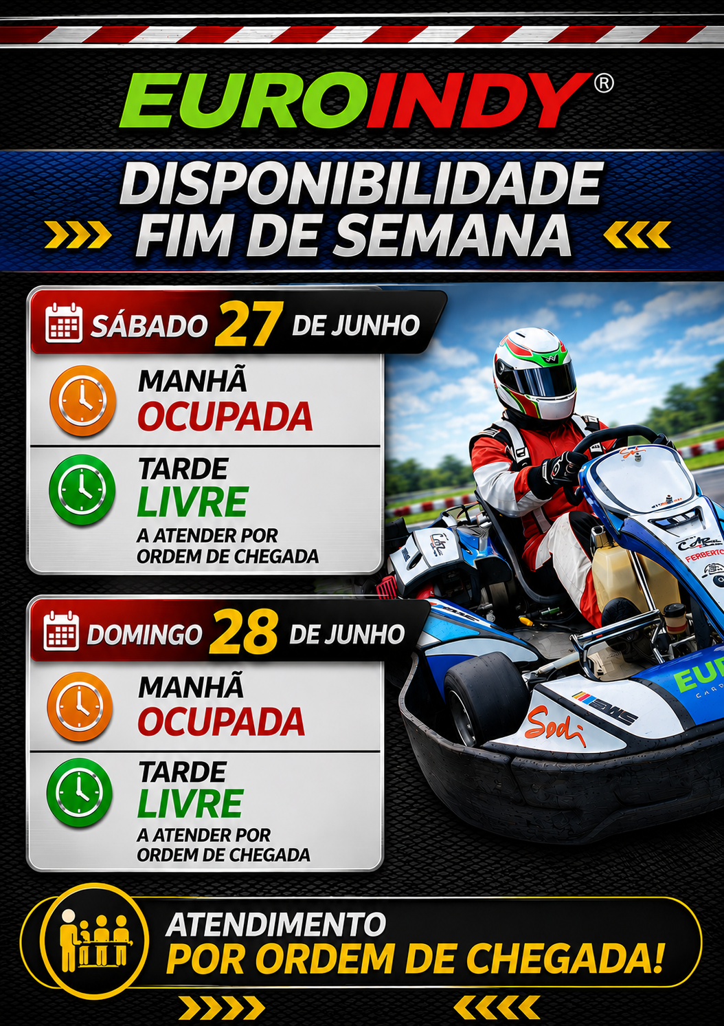 DISPONIBILIDADE FIM DE SEMANA | EUROINDY